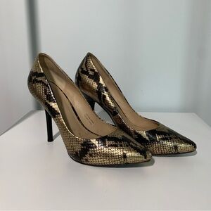 Gold snakeskin Via Spiga heels